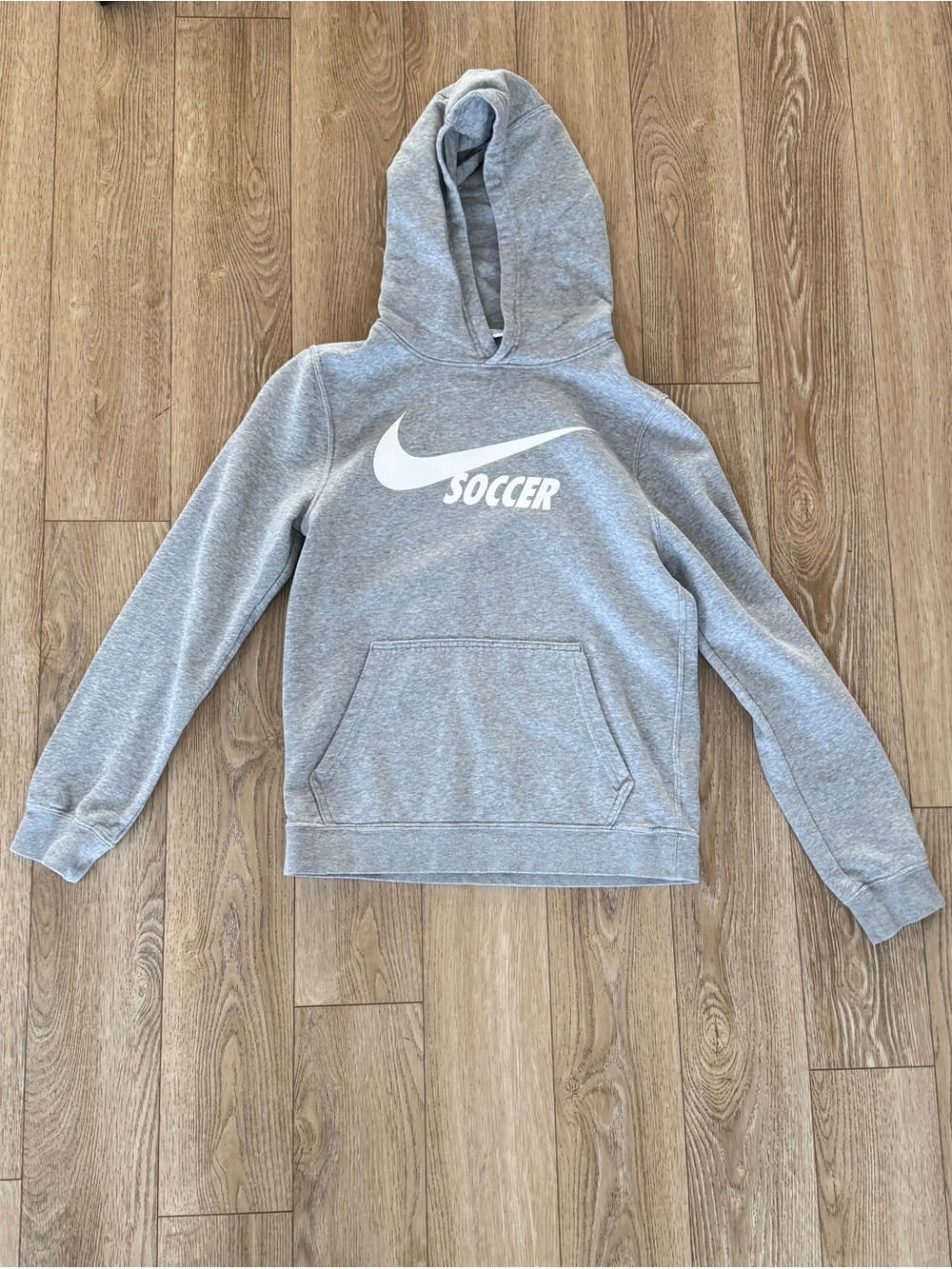Nike Gray 'Soccer' Pullover Hoodie for Kids